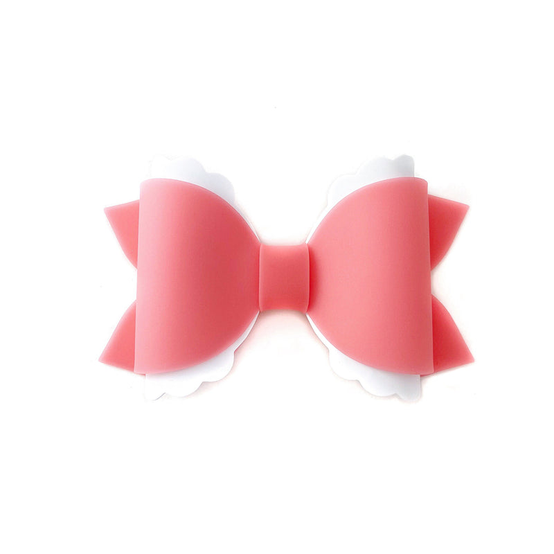 Coral Ruffle Pool Bow