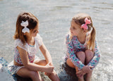 Coral Ruffle Pool Bow