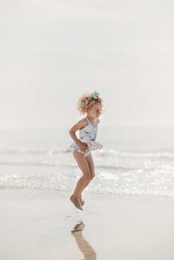 Sweet Mint Ruffle Pool Bow