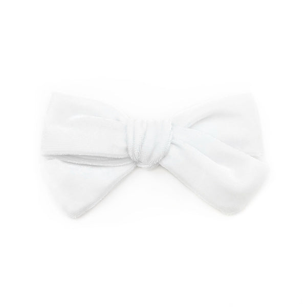 White Velvet Bethany Bow