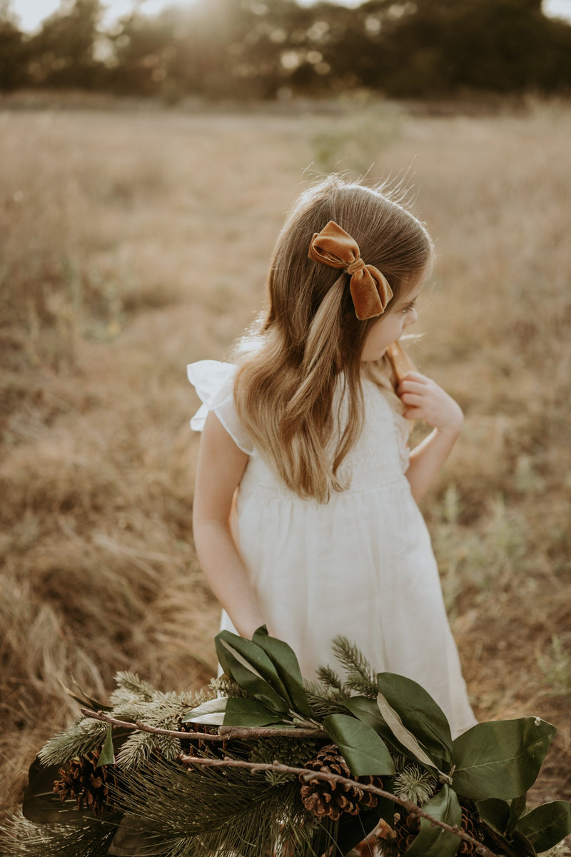 Gold Velvet Bethany Bow