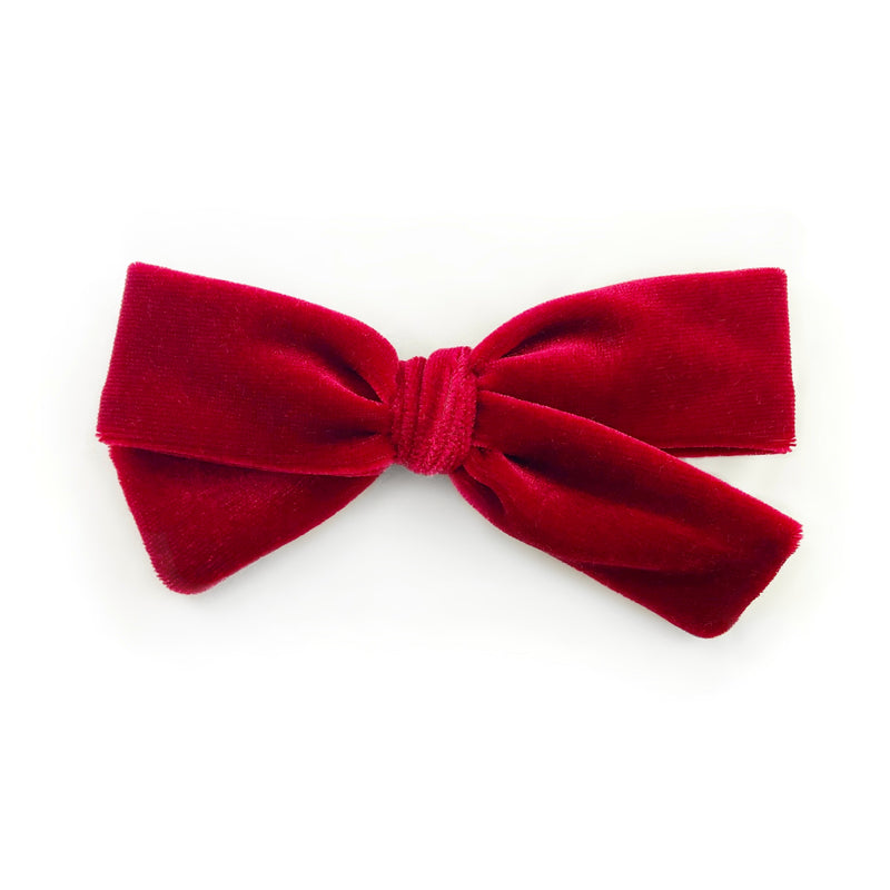 Skinny Velvet Long Tail Hair Bow, Hair Bow, Hair Ribbon, Velvet