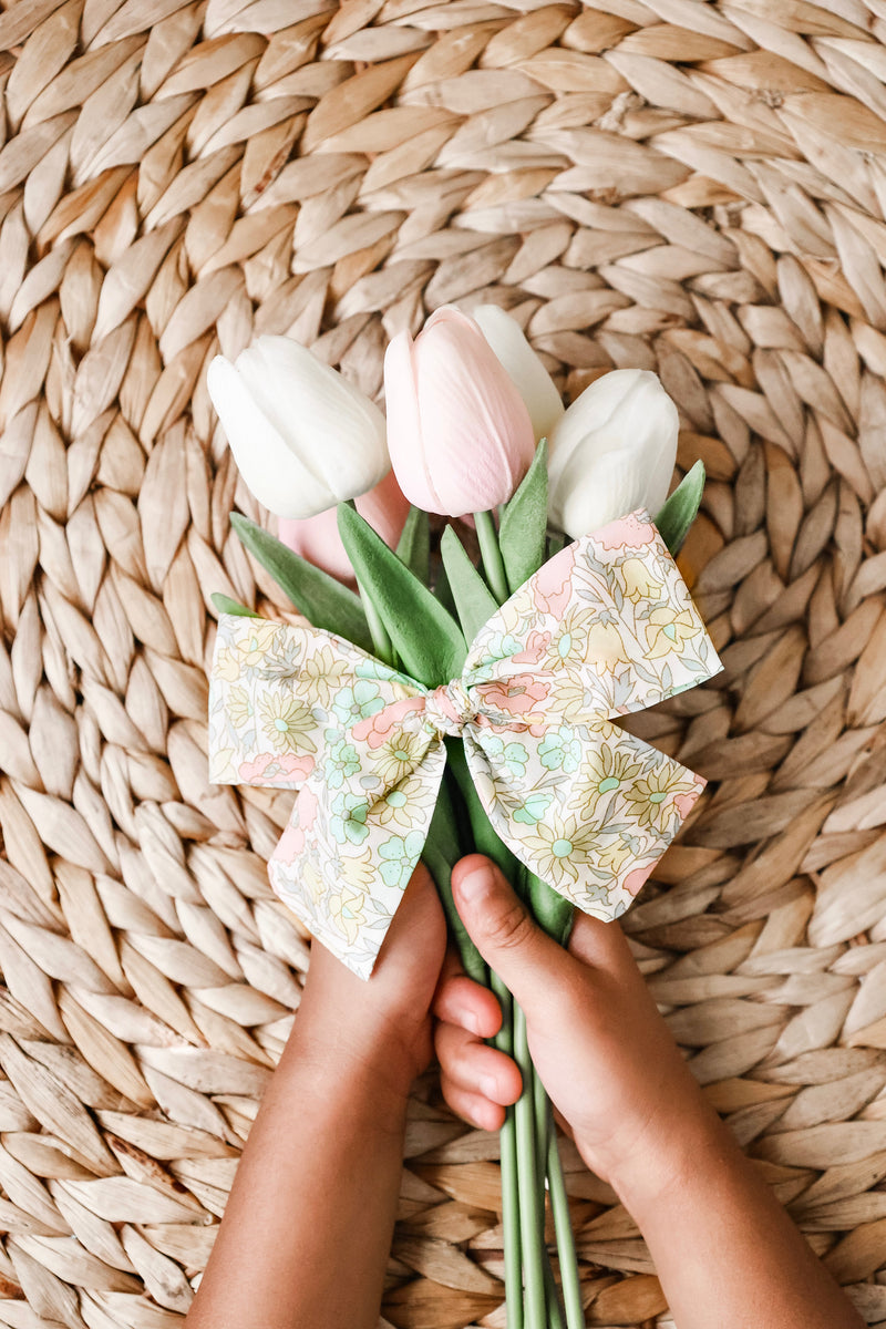 New! Mint Poppy + Daisy Cotton Adelaide Bow